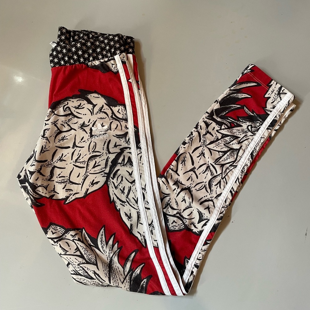 ADIDAS | red pineapple leggings